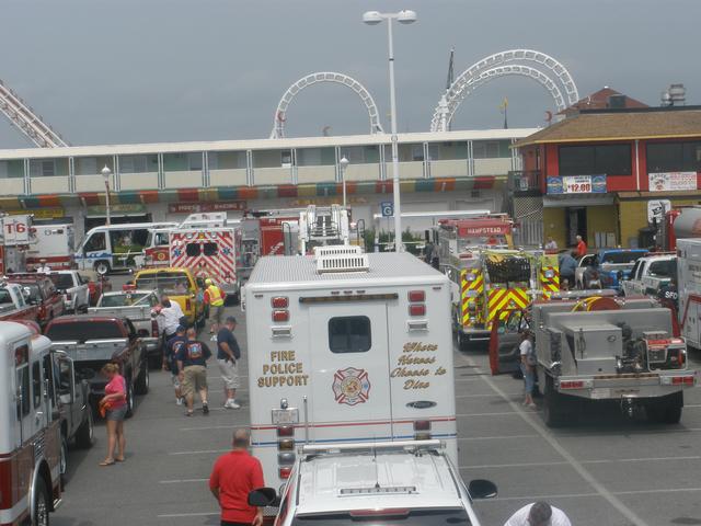 A view of some of the units waiting to start parade. 